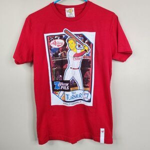 Art History Philadelphia Phillies Trea Turner Cartoon Front Side Graphic Tee Sm